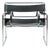 Vintage Mid Century Black Wassily Chair by Marcel Breuer (Attr.) 1970s For Sale