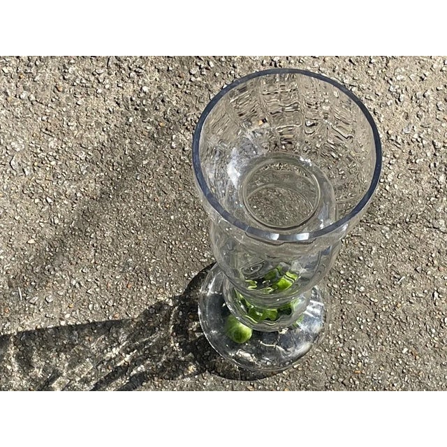 Grand 20" Studio Nova Crystal Glass Pedestal Vase/Candle Holder For Sale - Image 4 of 6