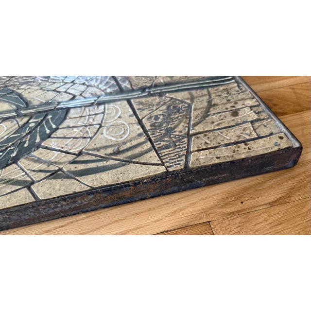 Vintage Mid Century Ceramic Tile Mosaic Wall Art For Sale - Image 12 of 12