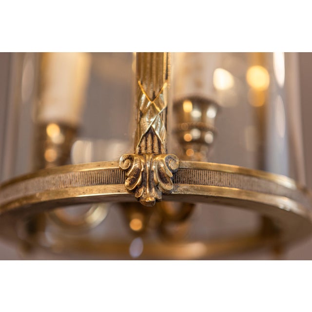 20th Century French Brass and Glass Lantern For Sale - Image 10 of 12