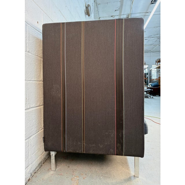 Late 20th Century Vintage Nienkämper Tuxedo High-Back Privacy Booth Sofa For Sale - Image 5 of 18