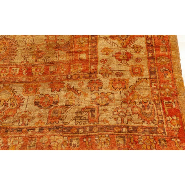 Turkish Antique Turkish Oushak Rug For Sale - Image 3 of 9