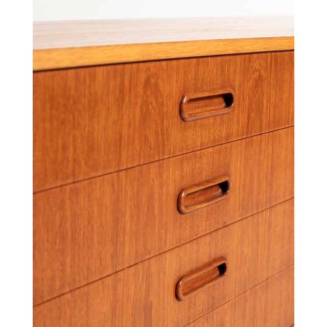 Brown Scandinavian Teak and Oak Sideboard, 1950s For Sale - Image 8 of 13