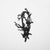 Wall candelabra made od spilled iron creating a free form composition, one of a kind. Poland, circa 1960. Up to 250V...