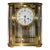 Antique French Art Deco Crystal Regulator Mantel Clock With Curved Glass For Sale