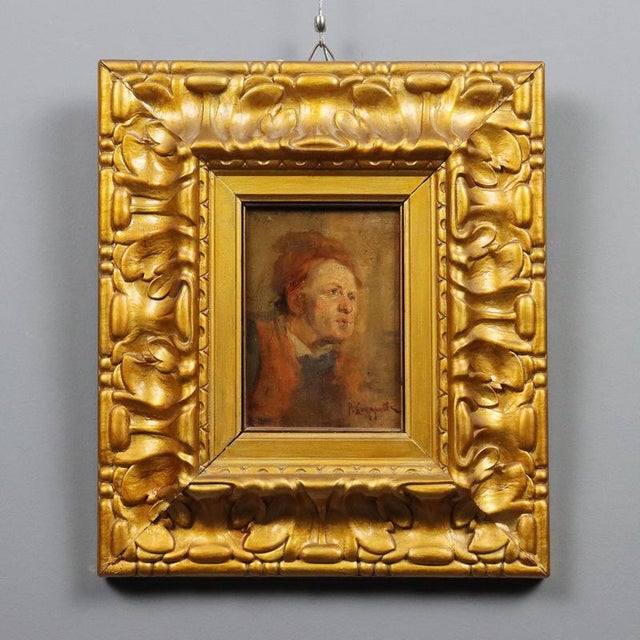 Pietro Scoppetta, Portrait, Oil on Canvas, Framed For Sale - Image 10 of 10