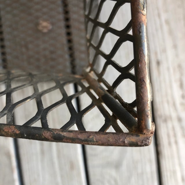 Vintage Square Metal Waste Basket, 1930’s - 1940’s For Sale In Houston - Image 6 of 10