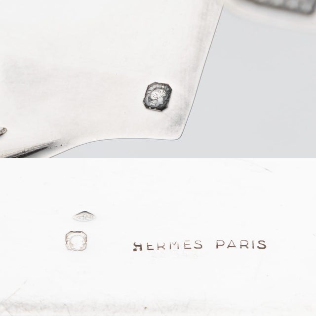 Vintage French Silver Playing Cards Table Set by Hermès, 1960s For Sale - Image 14 of 15