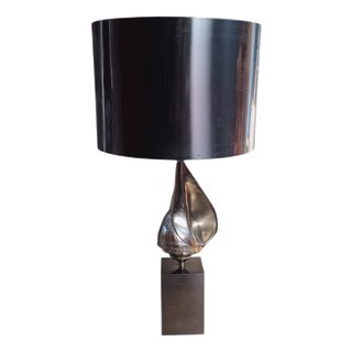 Bronze Seashell Lamp from Maison Charles, 1960s For Sale