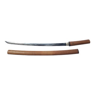 Antique Samurai Sword Long Wakizashi With Sheath : Muromachi (1336–1573) Japan Far East Easter Arms and Armor Weaponry For Sale