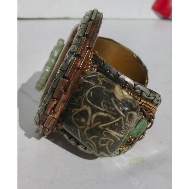 Shabby Chic Wendy Gell Cuff Dated 1986 Size 6.15 For Sale - Image 3 of 11