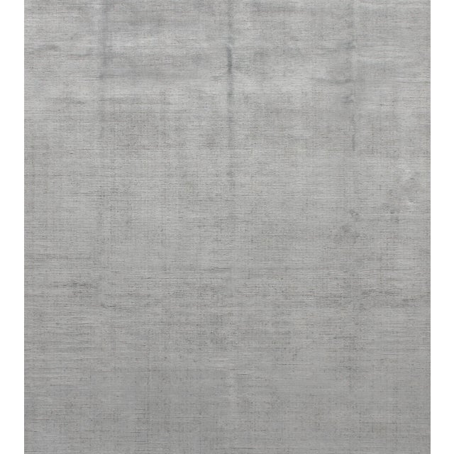 2010s Contemporary Simplicity Aqua/Silver Rug - 6'9" X 10' For Sale In New York - Image 6 of 8