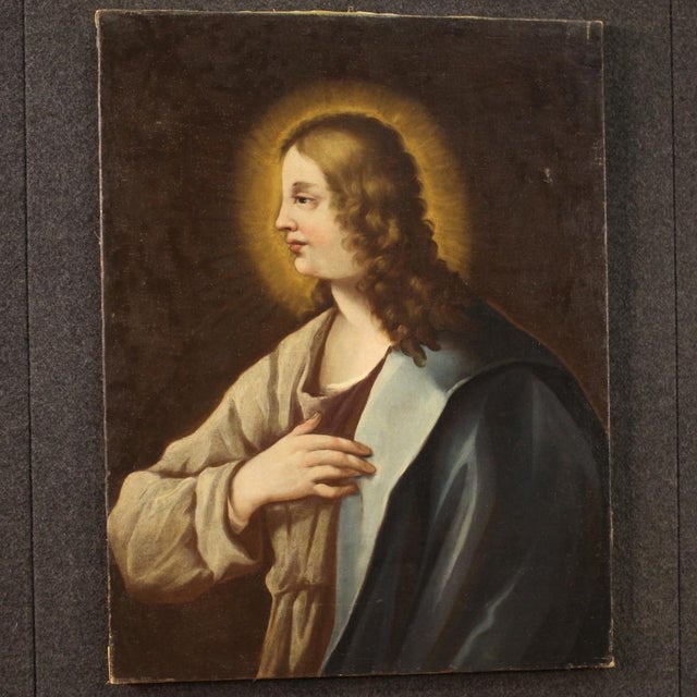 Italian Artist, Saint, 1770, Oil on Canvas For Sale - Image 11 of 15