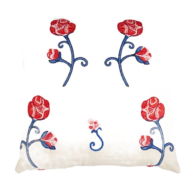 Schumacher x Backdrop Rhinestone Cowboy Pillow In Poppy For Sale