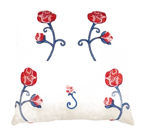 Schumacher x Backdrop Rhinestone Cowboy Pillow In Poppy