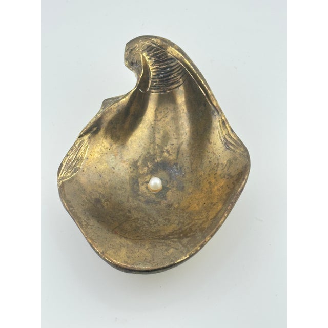 Vintage Brass Shell Trinket Dish For Sale - Image 4 of 6