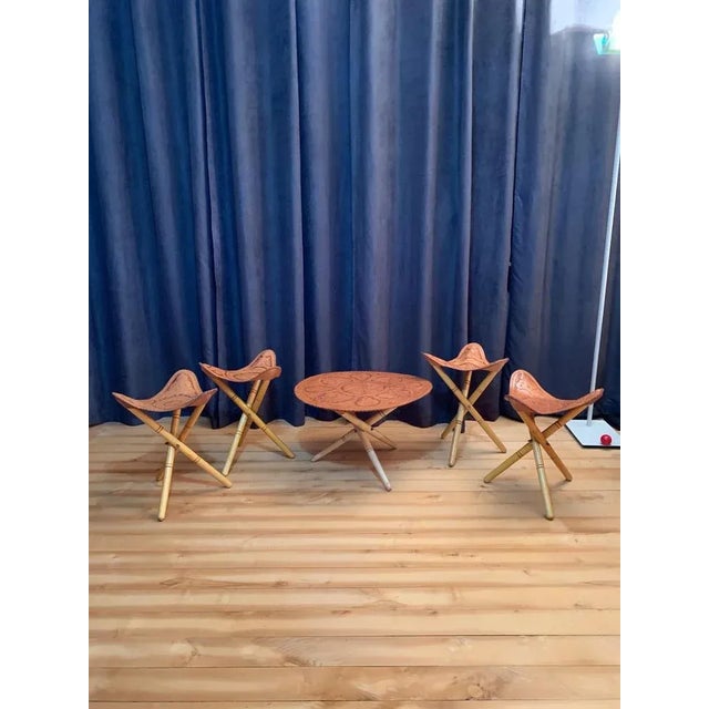 1970s Safari Set in original and very good condition. Used occasionally, it served as a decorative object. The seats and...