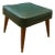 Mid-Century Modern Teal Vinyl Footstool For Sale