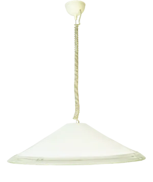 Clear & White Murano Glass Melania Pendant Lamp by Renato Toso for Leucos, 1970s