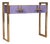 Italian Console Table in Purple Murano Glass and Brass from Justfurnituress SRL For Sale