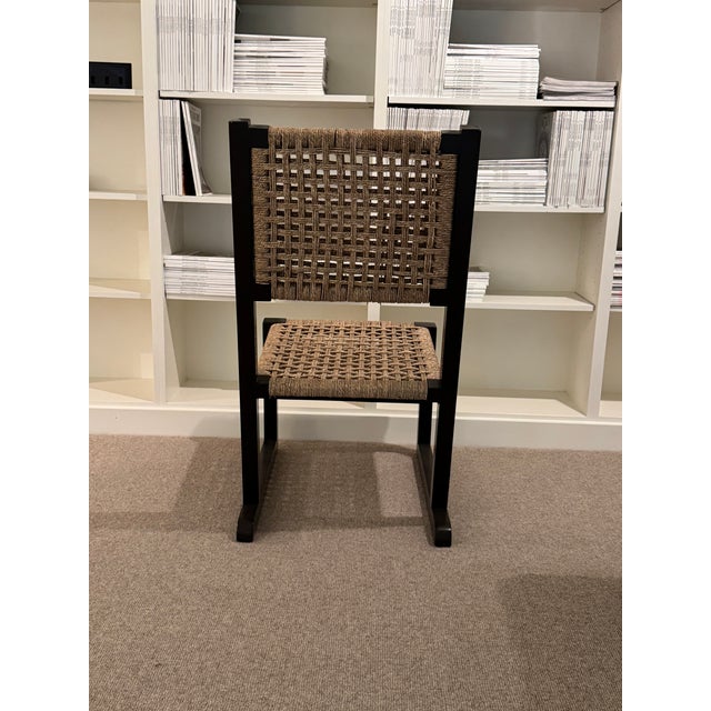 Mimi London Belgian Dining Side Chair Made of Poplar Wood with a twisted seagrass woven seat. No Makers Mark