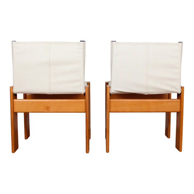 Off White Canvas Monk Chairs by Afra & Tobia Scarpa for Molteni, 1973, Set of 10 For Sale - Image 9 of 18