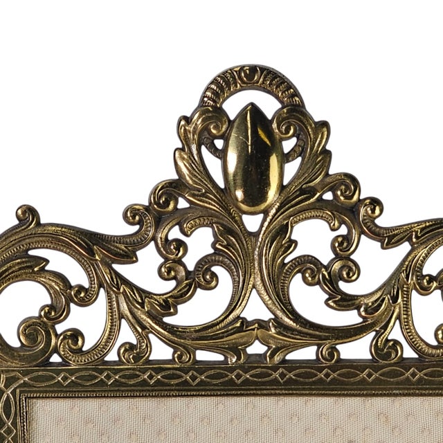 Bronze Gilt Picture Frame Gold Table Top Easel 17" For Sale In San Francisco - Image 6 of 9