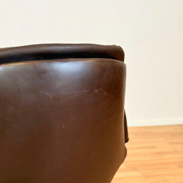 Danish Silhouette Armchair in Leather by H. W. Klein for Bramin, 1950 For Sale - Image 6 of 9