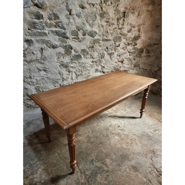 Antique Oak Dining Table with Drawer, France, Early 20th Century For Sale - Image 18 of 18