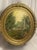 Beautiful Garden Cottage in Original Oval Gold Frame For Sale - Image 9 of 9