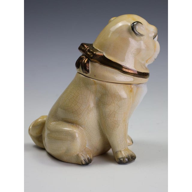 Seated Pug Tobacco Jar from Staffordshire Pottery, 1900 For Sale - Image 15 of 18