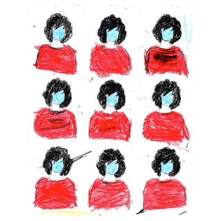 Contemporary Joseph O'Neal ' Onassis Study Q ' Drawing For Sale