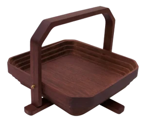 Vintage De Bastiani Collapsible Wooden Basket