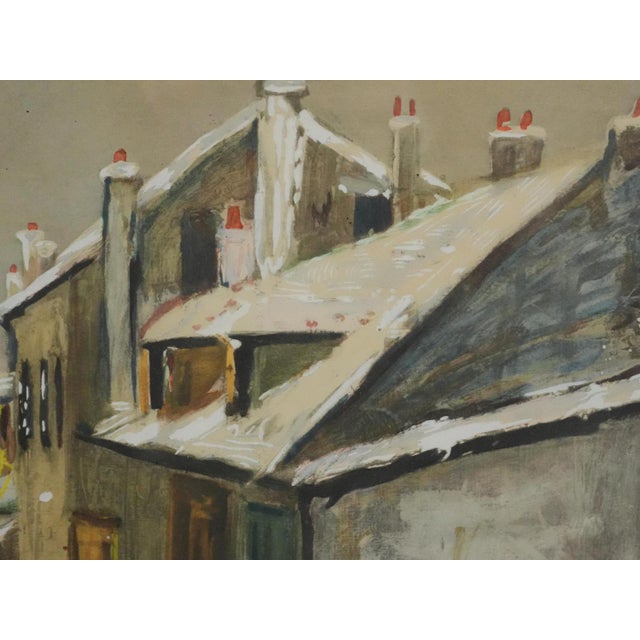 Maurice Utrillo, Montmartre, Rue du Mont-Cenis sous la neige, Lithograph For Sale - Image 5 of 8