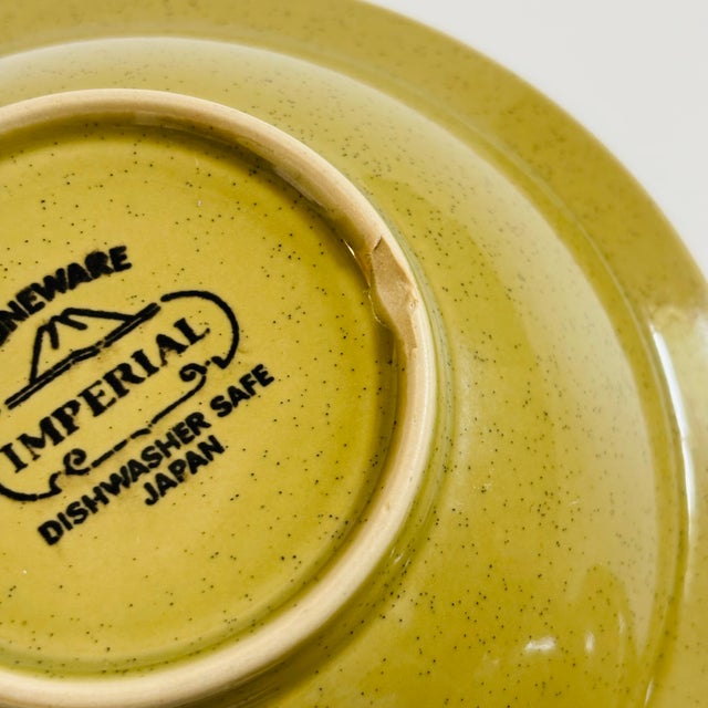 Mid Century Olive Green Stoneware Bowls - Set of 5 For Sale - Image 12 of 12