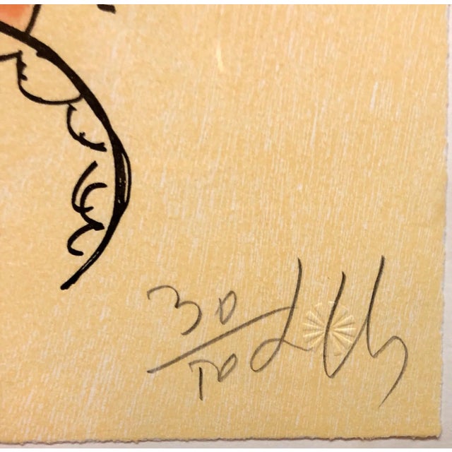 Sandro ChiaWoodblock Heliorelief with Hand Painting "Novel" Italian Post Modernist Pop Art, 1989 For Sale - Image 4 of 4