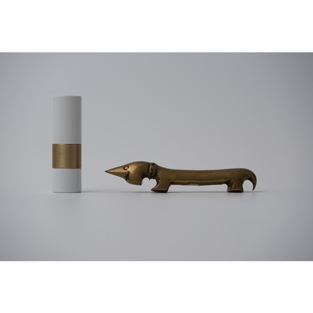 Vintage Brass Bottle Opener in the Shape of a Dachshund by Walter Bosse for Herta Baller, 1950s For Sale - Image 10 of 11