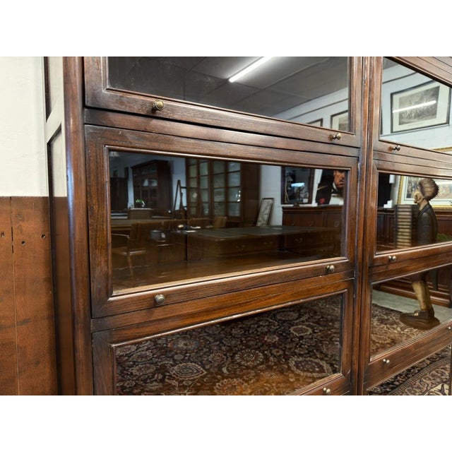Large English Bookcase from Globe Wernicke For Sale - Image 12 of 15