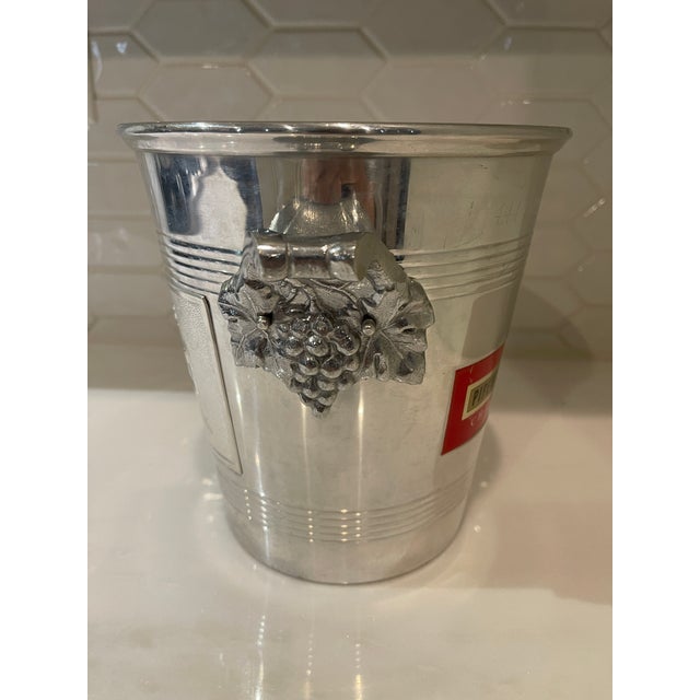 1950s Vintage Piper-Heidsieck Marilyn Monroe Tribute Aluminum Ice or Champagne Bucket For Sale - Image 5 of 8