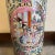 Pink Vintage Pink and Gold Multicolor Chinoiserie Porcelain Umbrella Stand For Sale - Image 8 of 12