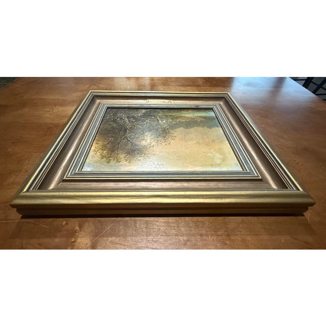 Antique European Landscape Oil Painting by A. Hobart Signed For Sale - Image 12 of 12