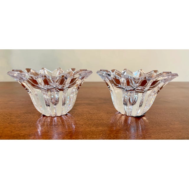 1990s Mikasa "Bridgeton" Starburst Candle Holders a Pair For Sale - Image 5 of 10