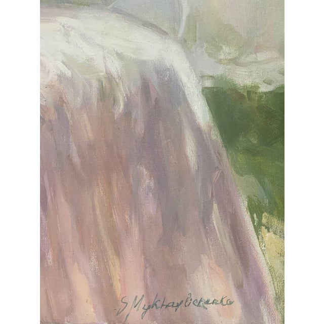 Textile Oil Painting Noon Mikhailichenko Sergey Viktorovich For Sale - Image 7 of 10