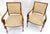Pair of Regency Style Carved Open Arm Fireside Lounge Chairs MINT