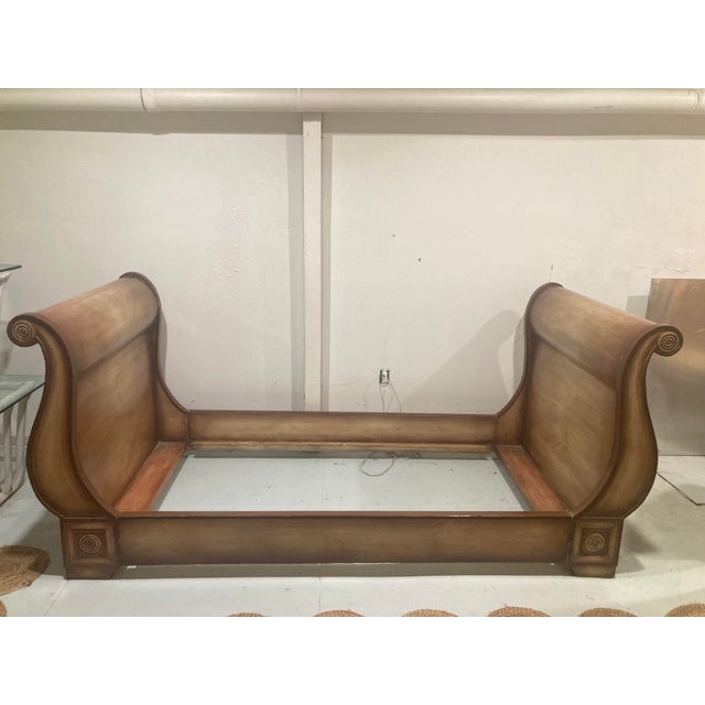 French Louis Style Daybed in a stained and painted finish. Fabulous shape , carving, original finish and very solid and...