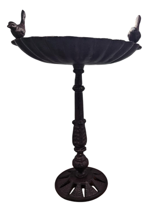 Art Deco Cast Iron Base Birdbath, 1940s