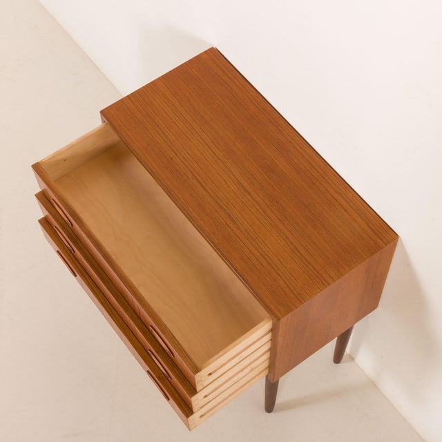 Small Vintage Danish Teak Dresser, 1960s For Sale - Image 11 of 12