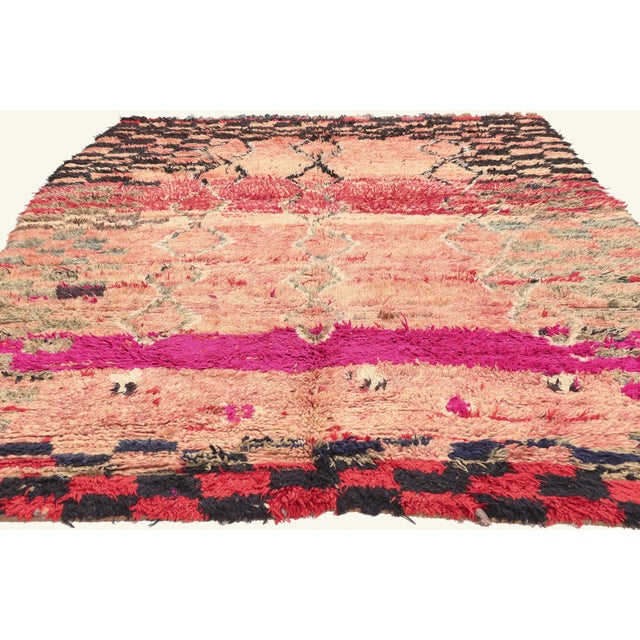 Tribal Vintage Boujad Moroccan Rug, 05'08 X 09'00 For Sale - Image 3 of 10