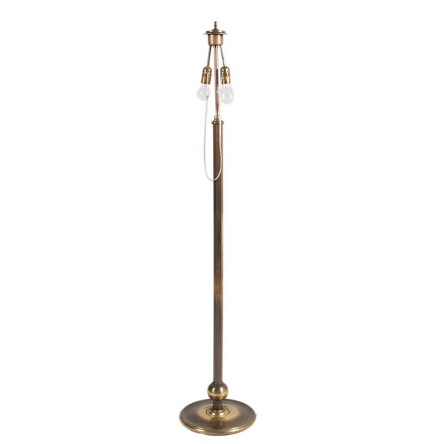 Italian Burnished Brass Floor Lamp by Luigi Caccia Dominioni for Azucema, 1950s, in Very Good conditions. Designed 1950 to...