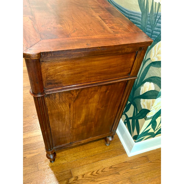 Late 19th Century French Louis XVI Style Walnut 3-Drawer Commode For Sale - Image 4 of 8